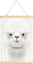 JUNIQE - Posterhanger Lachende Alpaca -40x60 /Wit