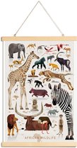 JUNIQE - Posterhanger Vintage Afrika -60x90 /Kleurrijk