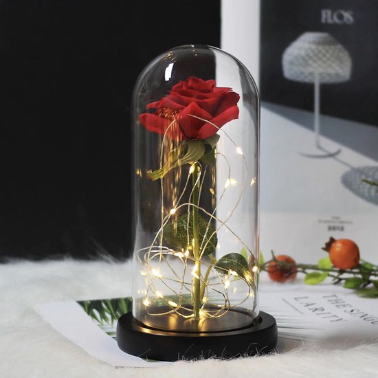 Beauty and The Beast | Roos in glas/stolp | Het ideale moederdagcadeau!