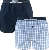 Hugo Boss woven 2P ruit blauw XIV - L