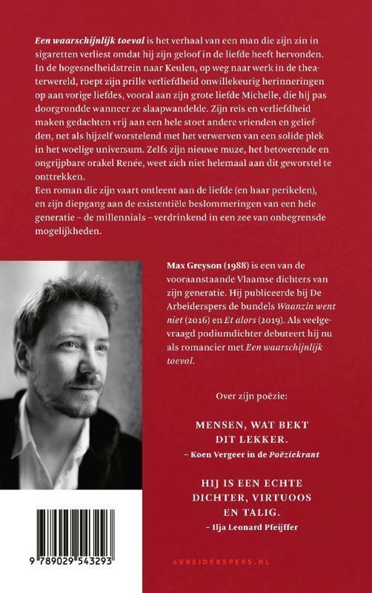 Portret van Max Greyson, auteur van 'Een waarschijnlijk toeval'.