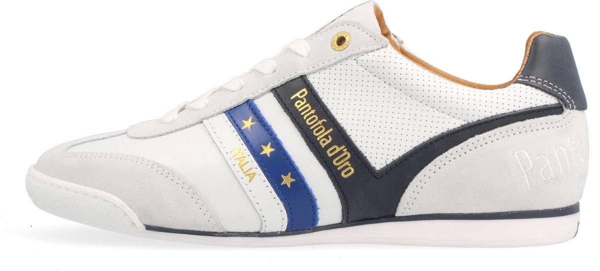 Pantofola d'Oro Vasto Sneakers Heren Leren Veterschoenen Wit - Schoenen.nl