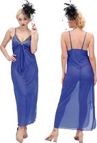 Blauwe Nachtjapon met string (2331)