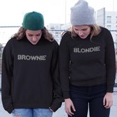 Blondie & Brownie Trui (Blondie - Maat M) | BFF Koppel Sweater | Best Friends Forever