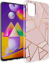 iMoshion Design voor de Samsung Galaxy M31s hoesje - Grafisch Koper - Roze / Goud