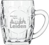 Chope à bière gravée 55 cl Leiden