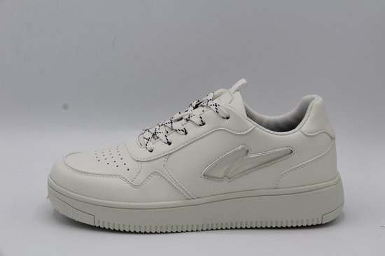 Piedro - witte sneaker met vlakke witte zool- maat 41 | bol.com