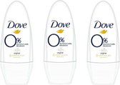 Dove 0% Aluminium Original Roll-on Deodorant Voordeelbox | 3 x 50ml