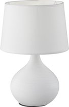 LED Tafellamp - Tafelverlichting - Trinon Martan - E14 Fitting - Rond - Mat Wit - Keramiek