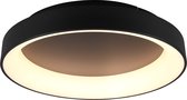 LED Plafondlamp - Plafondverlichting - Trinon Gurano - 48W - Aanpasbare Kleur - Rond - Mat Zwart - Aluminium