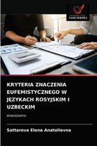 Kryteria Znaczenia Eufemistycznego W JĘzykach Rosyjskim I Uzbeckim