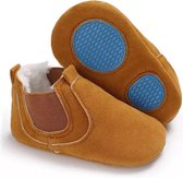 Newborn babyschoentje - leer - schoen - kraamkado - suede - antislip