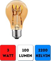 Proventa LED Filament lamp met gouden afwerking - E27 fitting - Dimbaar - Warm wit - 1 x LED Lamp
