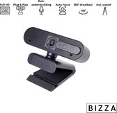 BIZZA Pro Webcam - Full HD - 1080p webcam - Incl. statief - Windows & Mac - Webcam voor pc met microfoon - Webcam schuifje