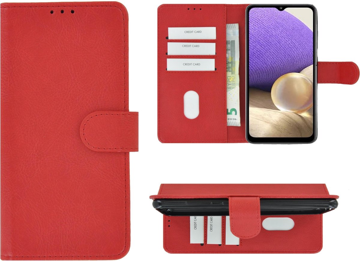 Samsung Galaxy A42 Hoesje - Bookcase - Pu Leder Wallet Book Case Rood Cover