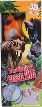 Dinoworld 3d-puzzel Fossil Dig Jongens Gips Oranje 3-delig I