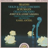 Brahms / Schumann – Josef Suk · André Navarra, Czech Philharmonic Orchestra, Karel Ančerl ‎– Violin & Cello Concerto / Cello Concerto
