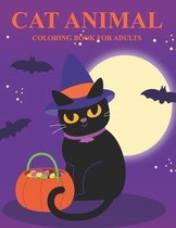 Cat animal coloring book for adults