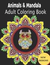 Animals & Mandala adult Coloring Book NEW DESIGNS
