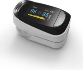 Zuurstofmeter vinger - Oximeter - Saturatiemeter met Hartslagmeter - CE en FDA certificaat - Wit - Batterijen en case inbegrepen