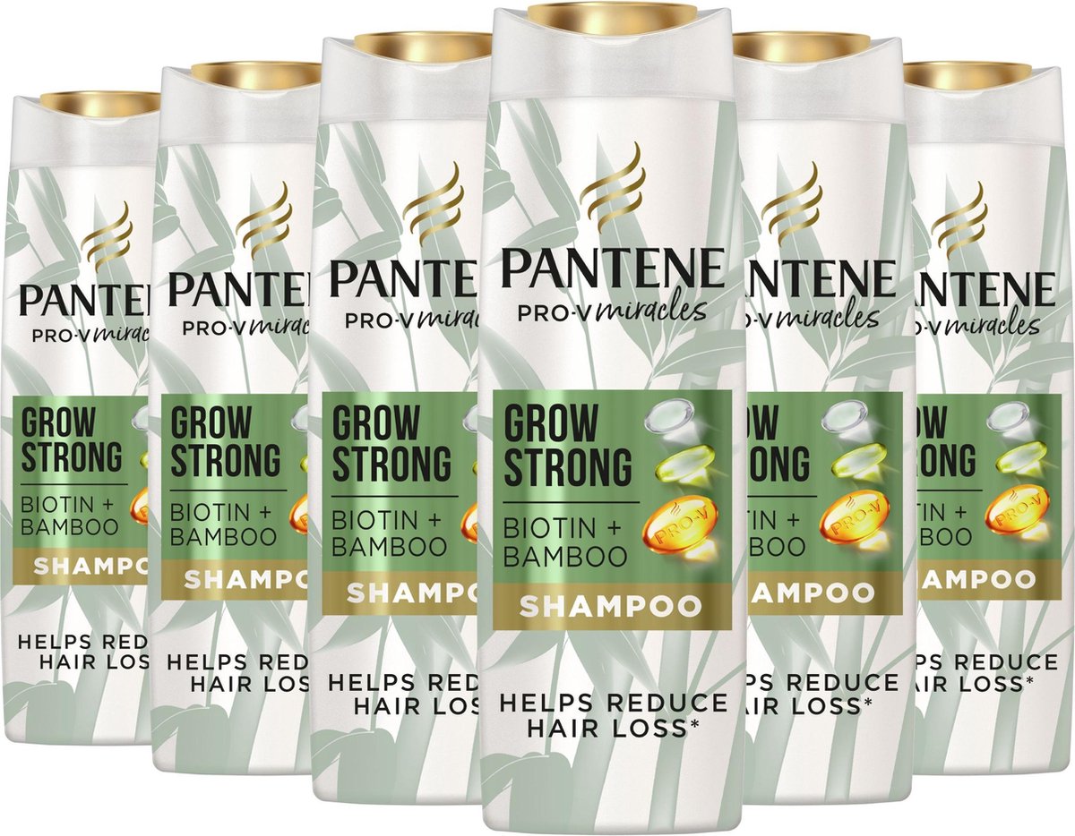 Pantene Pro-V Miracles Shampoo Met Bamboe En Biotine Vermindert Haaruitval - Voor Beschadigd Haar - Voordeelverpakking - 6x225 ml