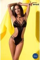Avanua Quella Body - Erotische Lingerie - Sexy Semi-open Body - Zwart - S/M
