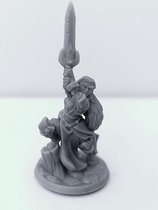 3D Printed Miniature - Fighter Female 01 - Dungeons & Dragons - Hero of the Realm KS