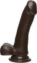 The D - Slim D - 6 Inch With Balls Firmskyn - Chocolate