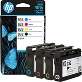 HP 932 Pack de 4 cartouches d'encre noire/ 933 Pack de 4 cartouches d'encre cyan/magenta/jaune authentiques