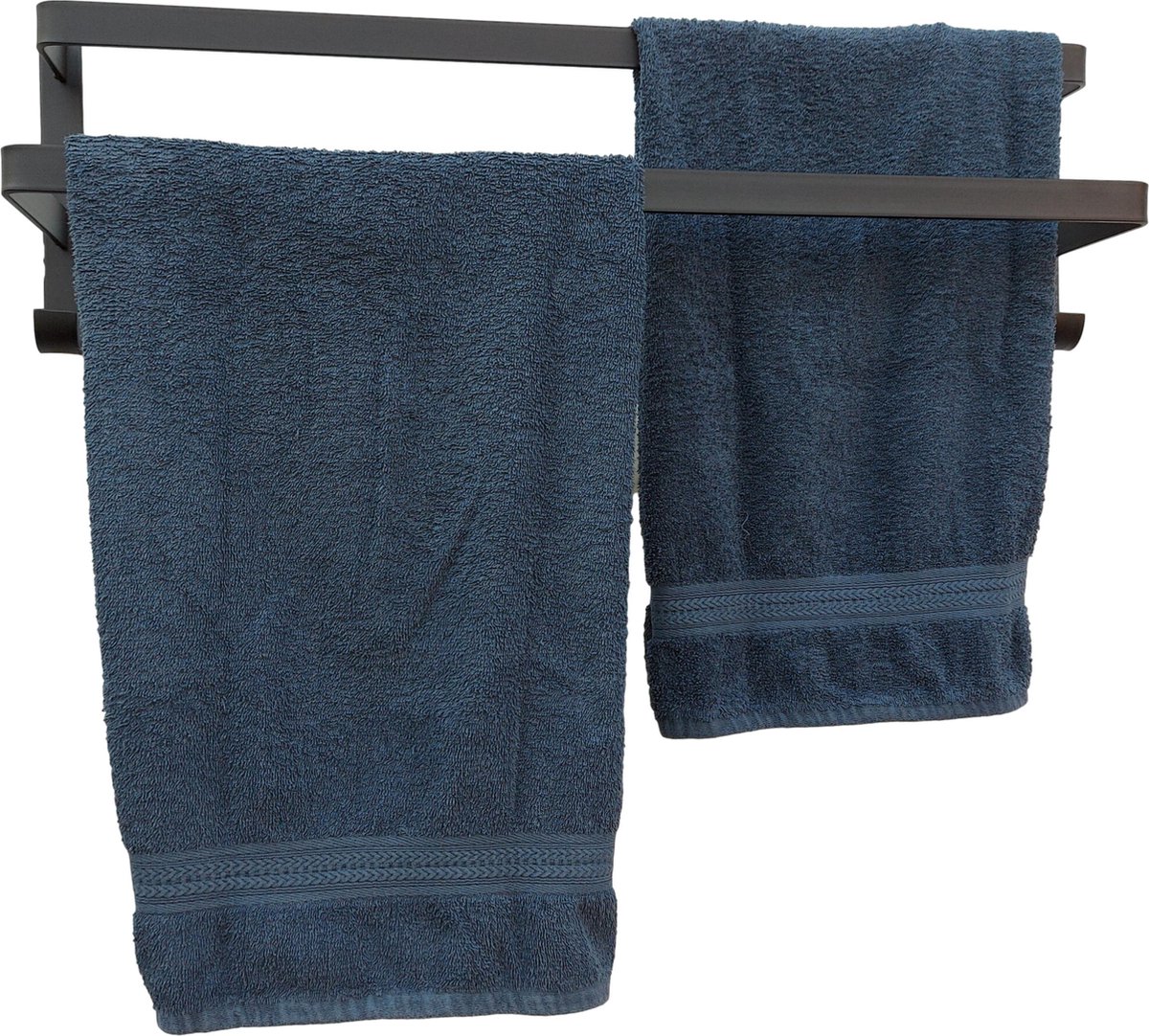 70 cm - Dubbel Handdoekrek - Groot - Handdoekenrek - Dubbel - Groot handdoekrek - Handdoekhouder - Staal
