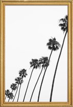 JUNIQE - Poster met houten lijst Cali Palms -30x45 /Grijs & Wit