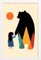 JUNIQE - Poster met houten lijst Go Home -13x18 /Kleurrijk