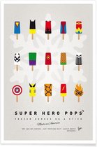 JUNIQE - Poster My Superhero Ice Pop - Universe -20x30 /Kleurrijk