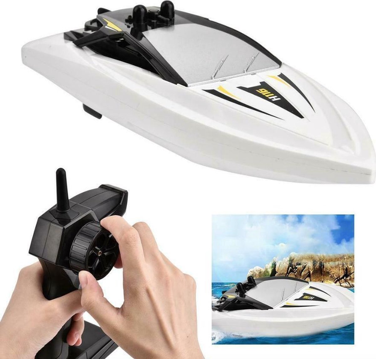 Rc mini Boat - Radiografisch bestuurbaar boot -H116 - 18KM/u