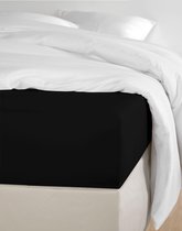 Luxury Bedding - hoeslaken- jersey- stretch- tweepersoons - 160x200+30cm- geschikt voor boxspring- zwart