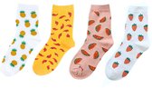 Binkie Socks Box | 4 paar Dames Sokken maat 39-42 | Happy Fruit Socks