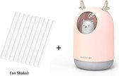 Hummi Roze Care Bear met Filterset (10 Stuks) - Geur Verspreider - USB Humidifier - Luchtreiniger - Luchtbevochtiger - Aromatherapie - Diffuser Aromatherapie - Led Verlichting - Diffuser - Di