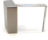 AVENUE decoration meubelknop - model "Trans" - 30 mm - kunststof transparant mat chroom