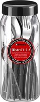 Amefa 1-2-3 - Bestekset - Anthraciet - RVS - (Set van 24) en Yourkitchen E-kookboek