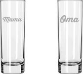 Gegraveerde longdrink 22cl mama+oma