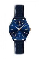 Prachtige blauwe heren horloge van het merk Q&Q CD02806Y