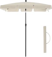 Luxe Rechthoekige Zonneparasol Met Knikarm & Draagtas - Stevige Strandparasol Parasol Voor Terras/Balkon/Tuin/Strand/Camping/Zwembad - Grote Stevige Stokparasol Kantelbaar - GEEN Voet & Stand