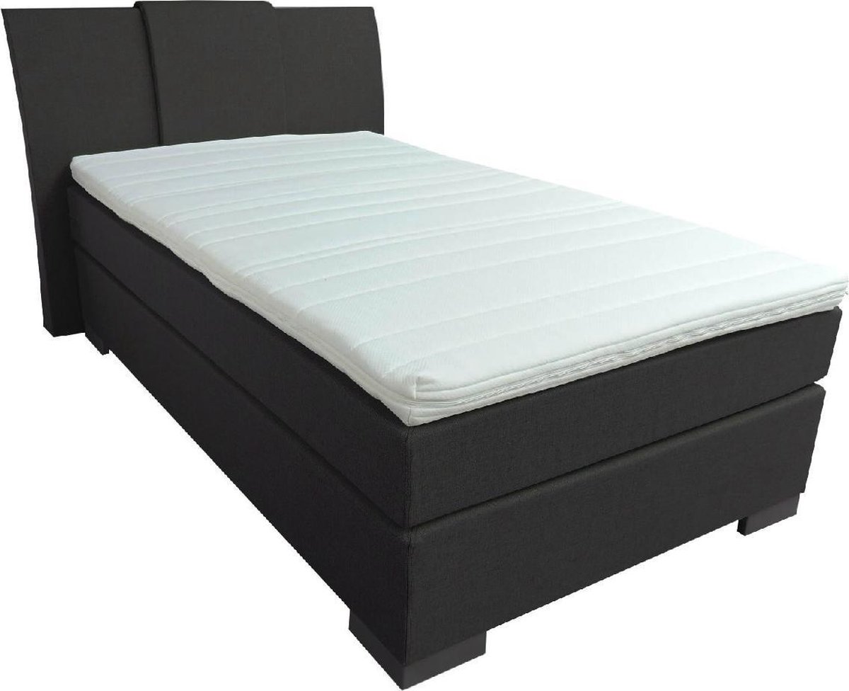 Slaaploods.nl Zeus - Boxspring inclusief matras - 80x220 cm - Zwart
