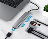 Joule 7 in 1 Type-C Hub Naar Hdmi Adapter 4K Thunderbolt 3 Usb C Hub Met (Micro)SD Reader Pd voor Macbook Pro/Air/Huawei Mate