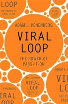 Boek "Viral Loop" met de tekst "The Power of Pass-It-On" op een oranje achtergrond met cirkels.