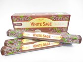 Tulasi - White Sage (Witte Salie) Incense Sticks - wierook stokjes - 3 doosjes van 20 stuks