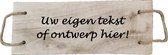Stijlvolle houten Presenteerplank- Gepersonaliseerd met uw eigen tekst - 50 x 20 cm - Serveerplek - Kaasplank - tapasplank - borrelplank
