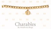 Charables by Madhura Bags Armband Elegance Goud – Waterproof – Hypoallergeen – RVS - Naamletter B
