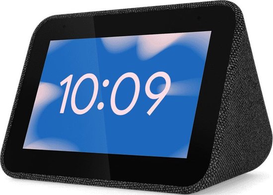 Lenovo Smart Clock - Smart Speaker met scherm / Google Assistent / Zwart - Lenovo