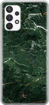 Samsung Galaxy A32 4G siliconen hoesje - Marble jade green - Soft Case Telefoonhoesje - Groen - Marmer